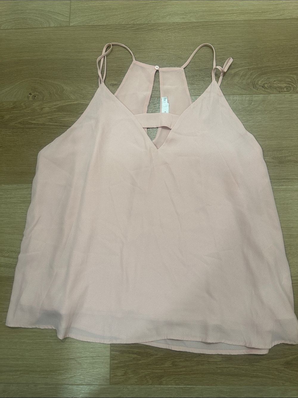 Lush Pale Pink Double-Strap V-Neck Camisole